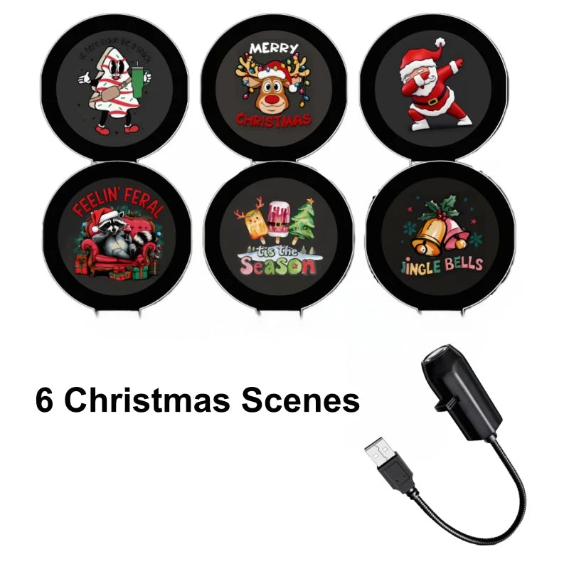 ๐ฅPlug-&-Play HD Christmas Projector โ 6 or 10 Festive Scenes