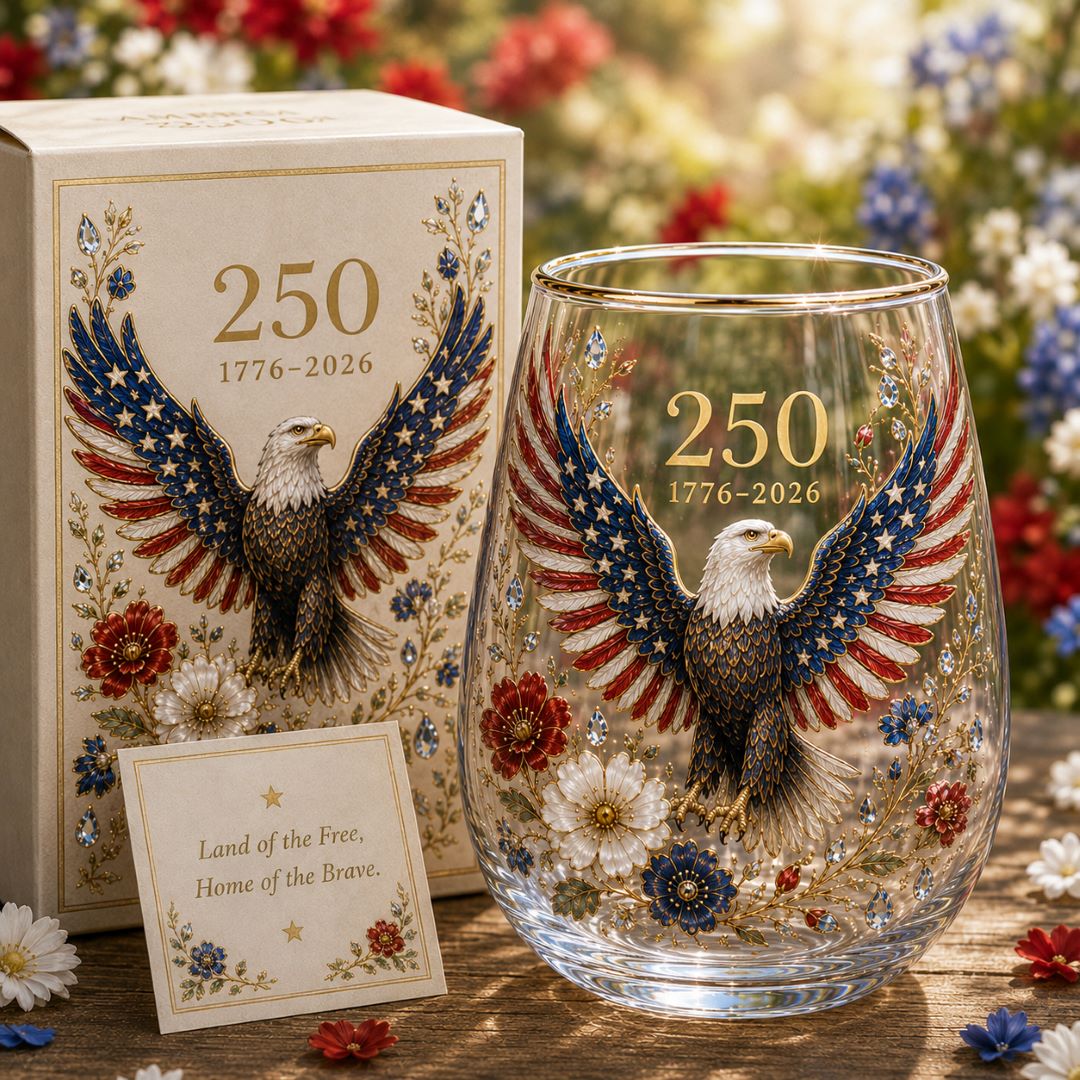 🦅USA 250 Eagle Glass Tumbler