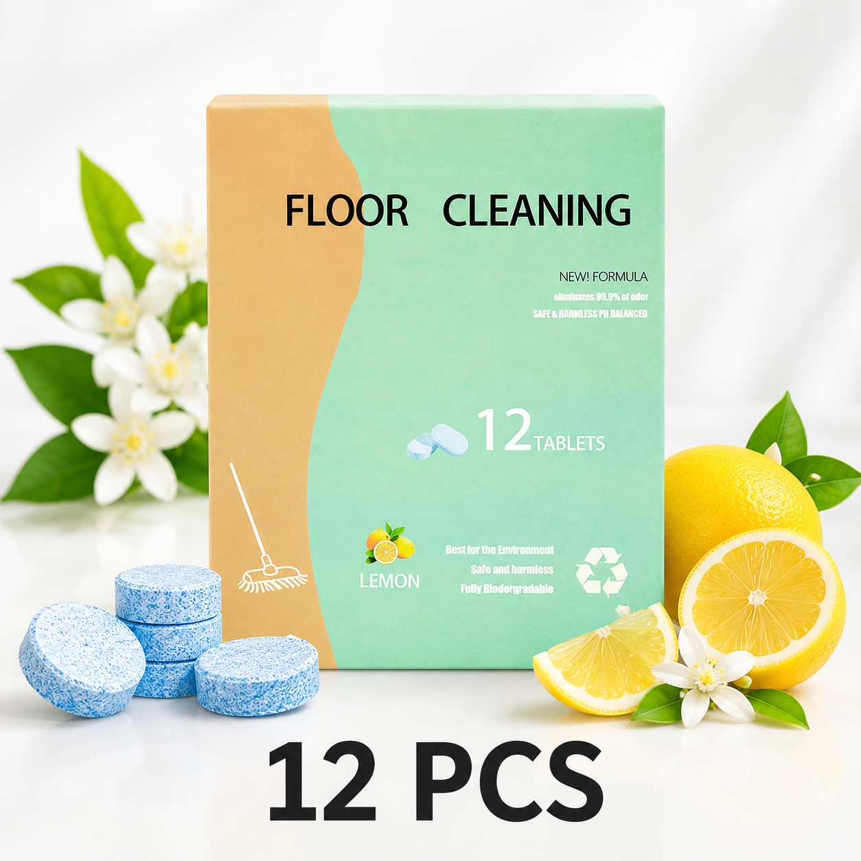 🔥LIMITED-TIME LAUNCH: 58% OFF🏡✨Fast-Drying Lemon Floor Cleaning Tablets