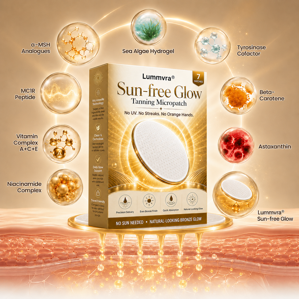 Lummvra® Sun-Free Glow Tanning Micropatch
