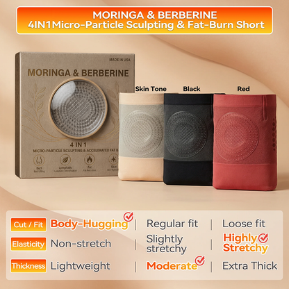 🏆Ends Today: 80% OFF! Lummvra® 𝐌𝐨𝐫𝐢𝐧𝐠𝐚 & 𝐁𝐞𝐫𝐛𝐞𝐫𝐢𝐧𝐞 4‑In‑1 Micro‑Particle Sculpting & Fat‑Burn Shorts