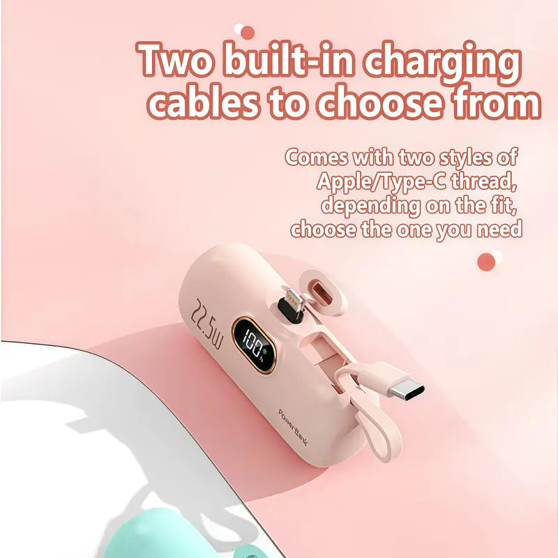 🏆Flash Sale⚡🔋 5000mAh Mini Portable Phone Power Bank(Type-C & USB-A)