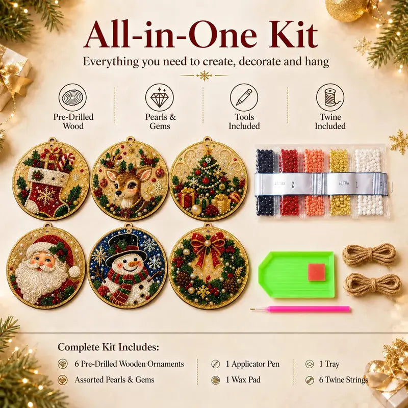 Christmas DIY Diamond Painting Ornaments Kit