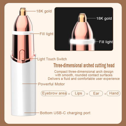 🔥49% OFF🔥2-in-1 Women's Eyebrow and Facial Hair Removal Device