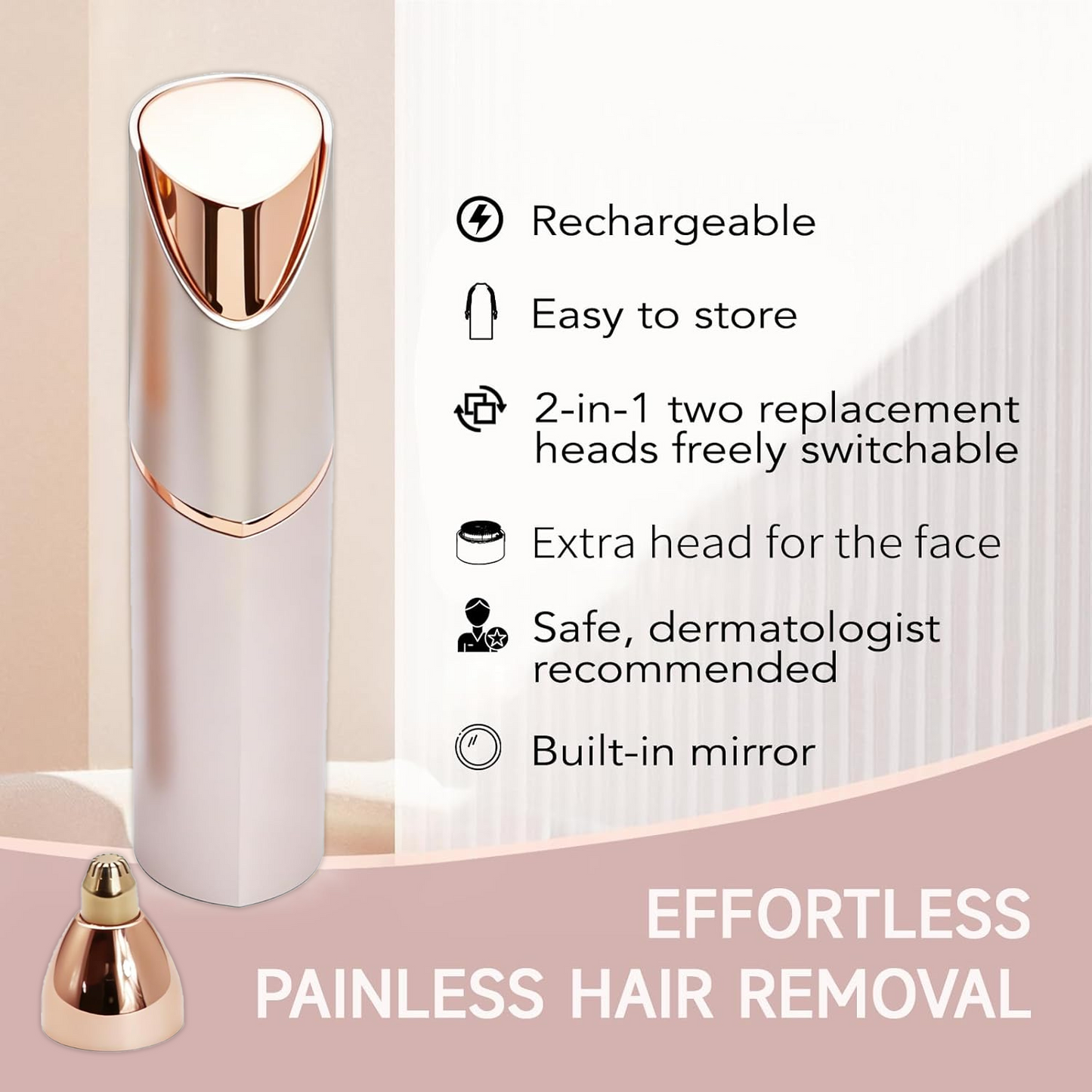 🔥49% OFF🔥2-in-1 Women's Eyebrow and Facial Hair Removal Device