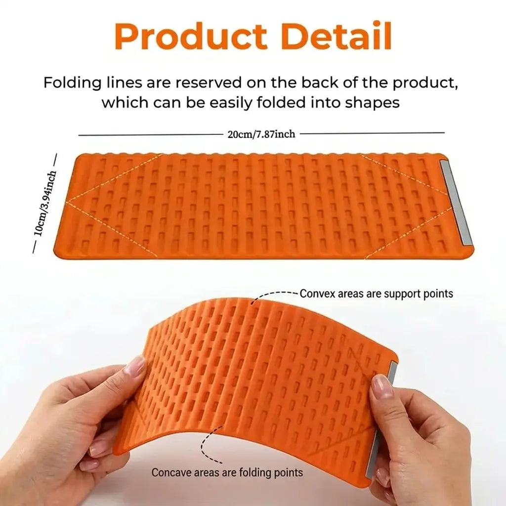 Portable Foldable Silicone Phone Holder, Bendable Freely into Any Shape, Multi-Angle Adjustable Stand for Mobile Phone, Tablet, Laptop, Anti-Slip Desktop Mount, Universal Fit, Home Office Travel Use, Orange Black