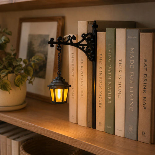 Vintage Lantern Bookshelf Lantern Light