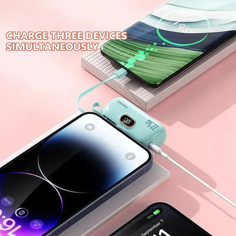 🏆Flash Sale⚡🔋 5000mAh Mini Portable Phone Power Bank(Type-C & USB-A)
