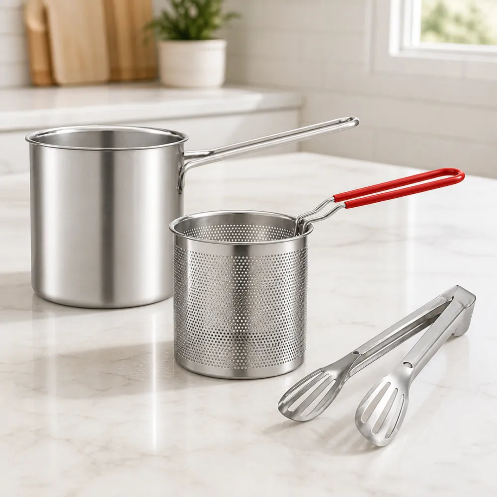 3-Piece: Pot + Basket + Tongs