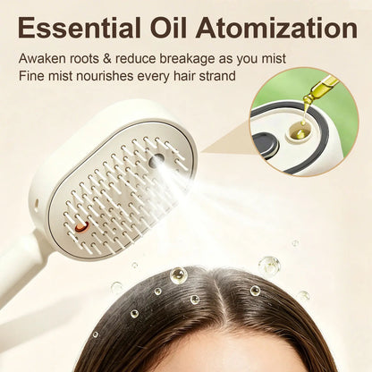💥Electric Spray Air Cushion Massage Comb, Anti-Tangle Electric Hair Brush