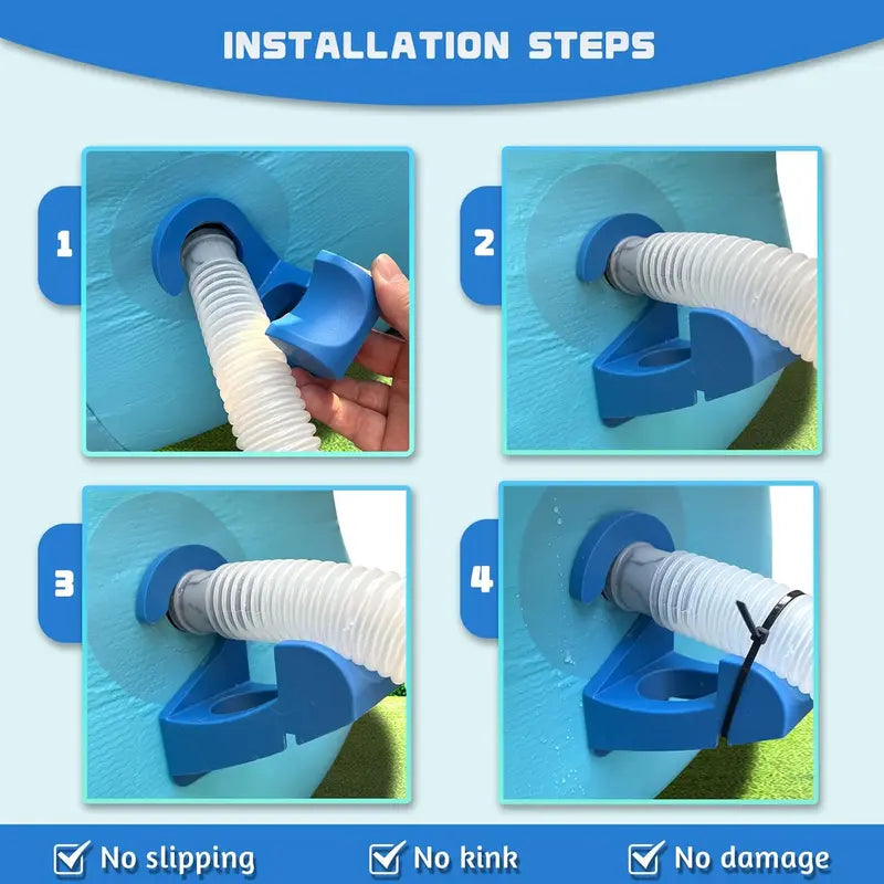 🔥Your pool pipes desperately need this! – Swimming Pool Pipe Bracket 🌊 | Pool Accessories & Hoses for Above-Ground Pools | Designed for Intex Pools – Prevents Pipe Sagging & Extends Hose Lifespan