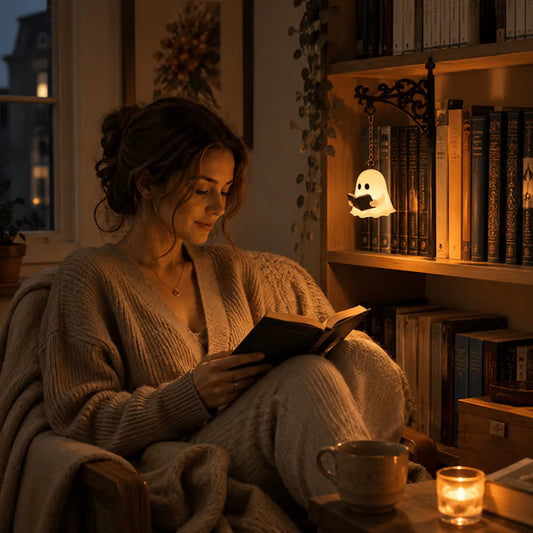 🔥 NEW FOR HALLOWEEN 2026 | 👻 Bookshelf Lantern Light – Cozy Halloween Décor for Book Lovers