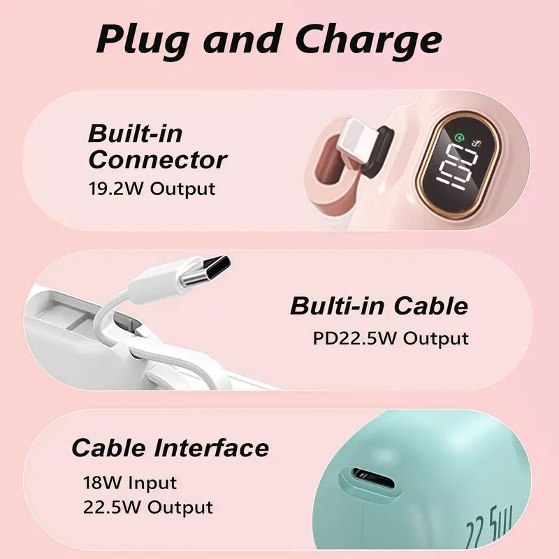 🏆Flash Sale⚡🔋 5000mAh Mini Portable Phone Power Bank(Type-C & USB-A)