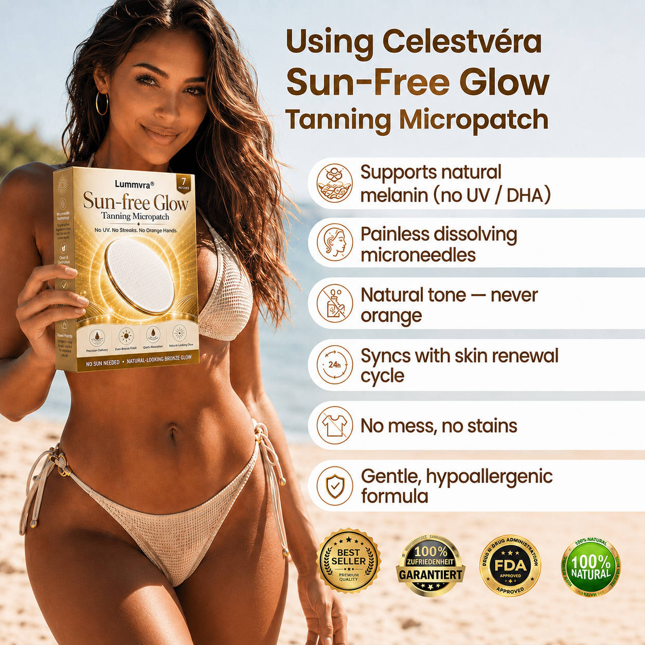 Lummvra® Sun-Free Glow Tanning Micropatch