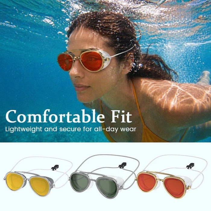 🔥Summer Pool Essentials!😎✨2-in-1 Swim Sunglasses Goggles