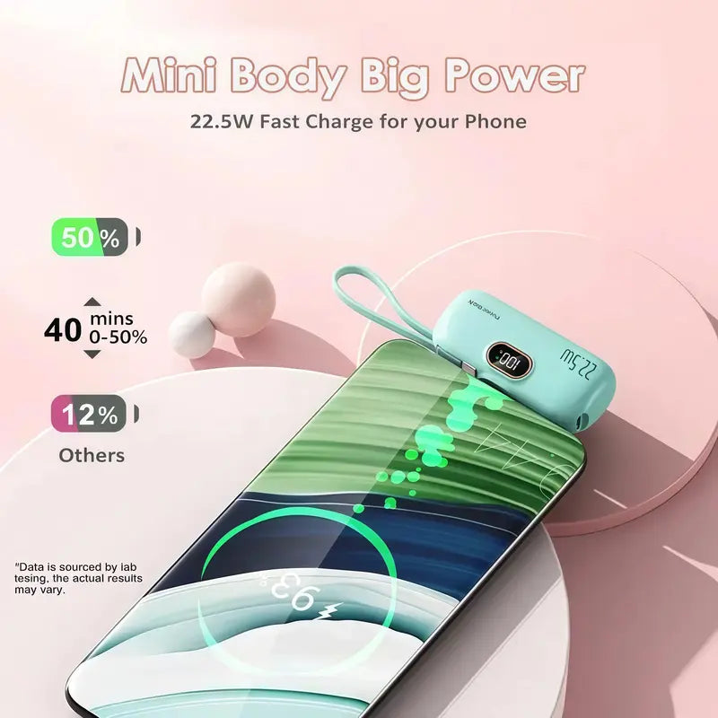 🏆Flash Sale⚡🔋 5000mAh Mini Portable Phone Power Bank(Type-C & USB-A)