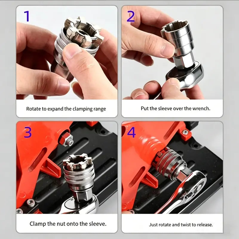 🔥 Universal Socket Wrench Tool – Adjustable Multi-Function Repair Tool🧰