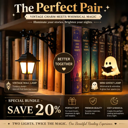 🔥 NEW FOR HALLOWEEN 2026 | 👻 Bookshelf Lantern Light – Cozy Halloween Décor for Book Lovers