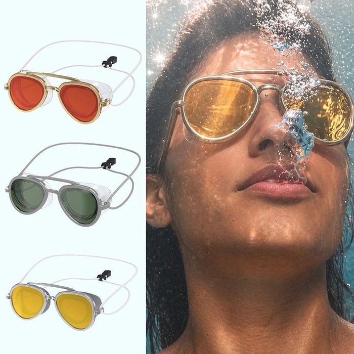 🔥Summer Pool Essentials!😎✨2-in-1 Swim Sunglasses Goggles