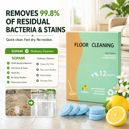 🔥LIMITED-TIME LAUNCH: 58% OFF🏡✨Fast-Drying Lemon Floor Cleaning Tablets