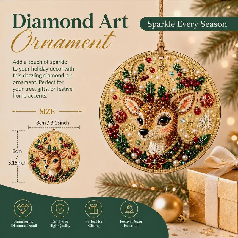 Christmas DIY Diamond Painting Ornaments Kit