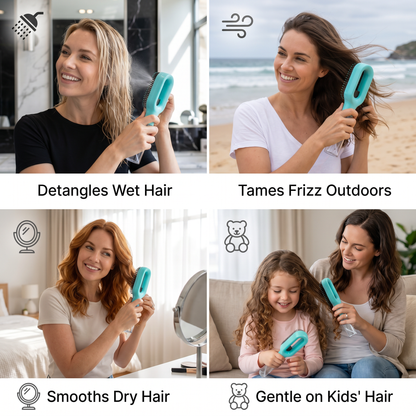 🚨Offer ends on Today🔥Anti-Frizz Spray Hair Brush – Smooths Flyaways and Makes Hairstyling Easier