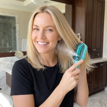 🚨Offer ends on Today🔥Anti-Frizz Spray Hair Brush – Smooths Flyaways and Makes Hairstyling Easier