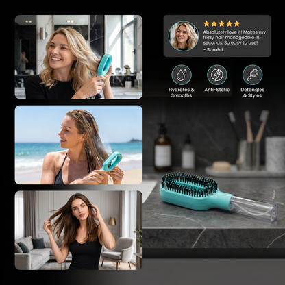 🚨Offer ends on Today🔥Anti-Frizz Spray Hair Brush – Smooths Flyaways and Makes Hairstyling Easier