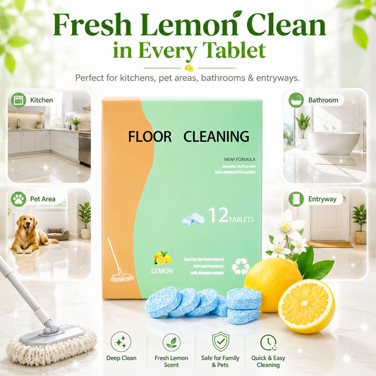 🔥LIMITED-TIME LAUNCH: 58% OFF🏡✨Fast-Drying Lemon Floor Cleaning Tablets