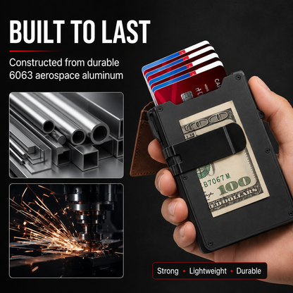 🔥HOT SALE🔥Men’s Slim RFID Blocking Wallet – Pop-Up Card Holder & Money Clip