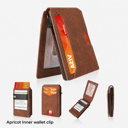 🔥HOT SALE🔥Men’s Slim RFID Blocking Wallet – Pop-Up Card Holder & Money Clip