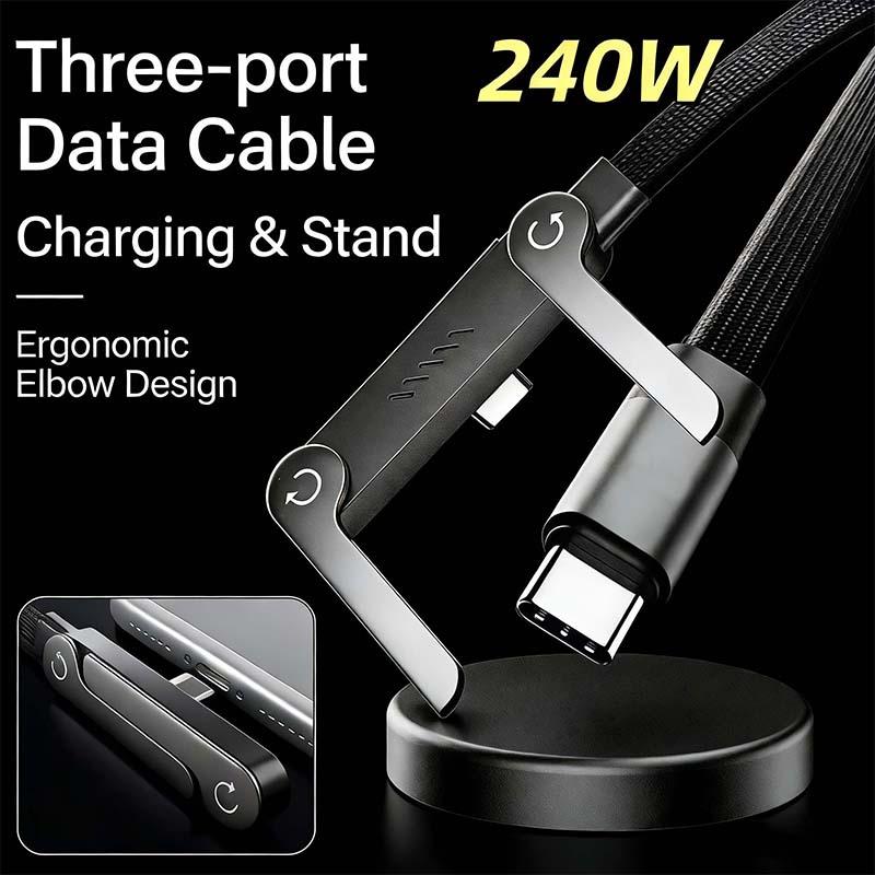 2-in-1 Invisible Holder Charger Cable|240w super Fast Charging Cord-sell