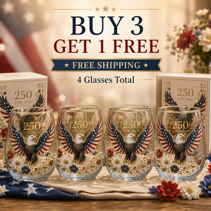 🦅USA 250 Eagle Glass Tumbler