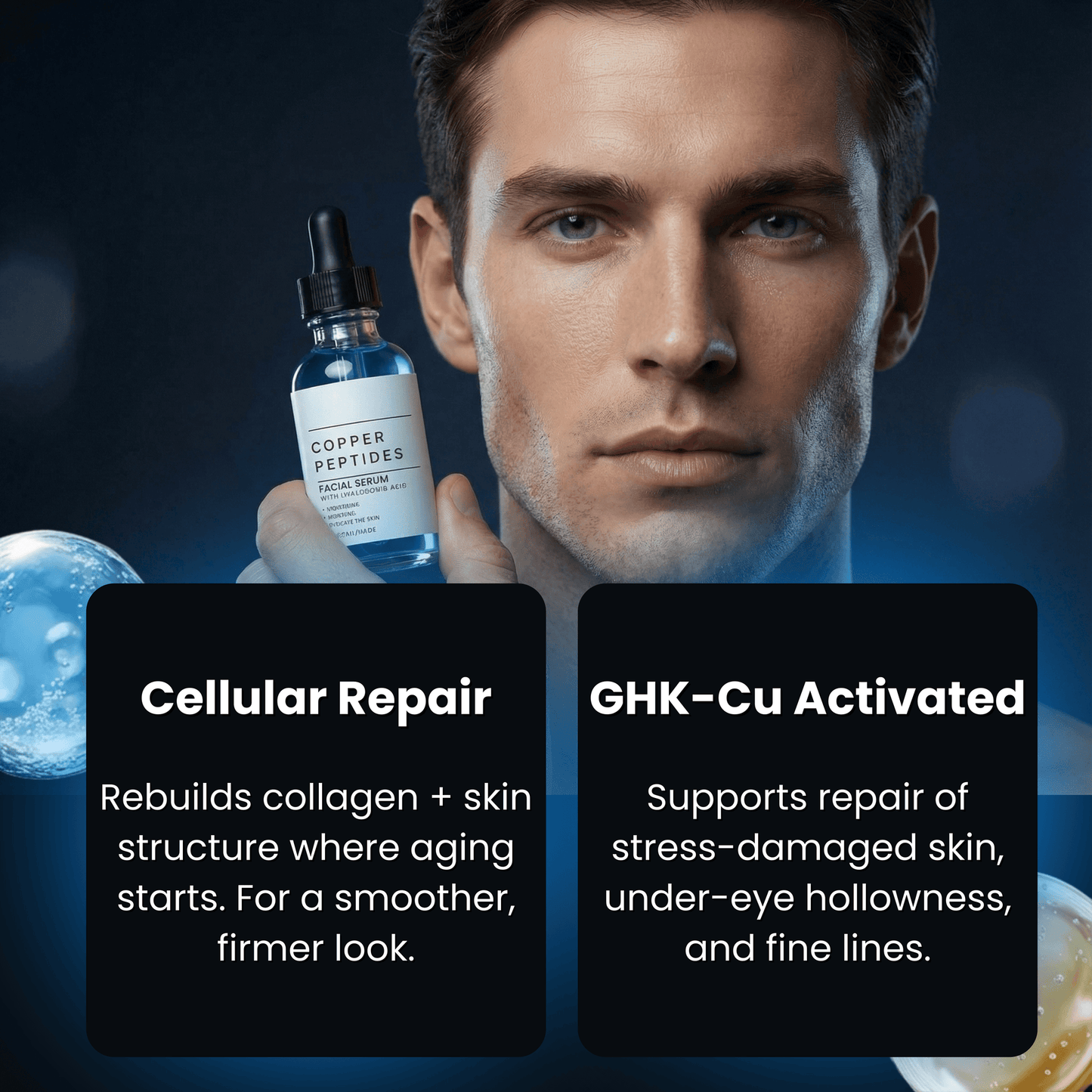 GHK-Cu and Hyaluronic Acid Anti-Aging Facial Serum