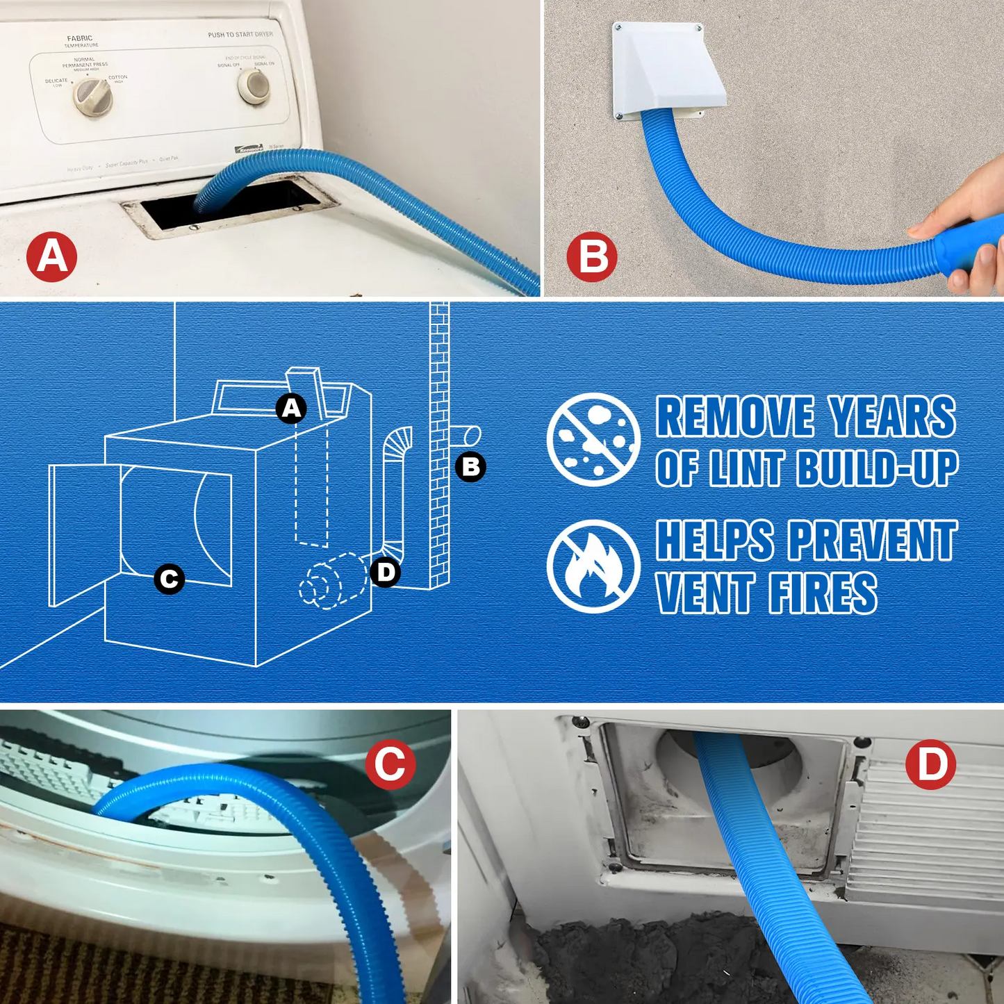 💥LAST DAY SALE 50% OFF💥Dryer Vent Cleaner Kit