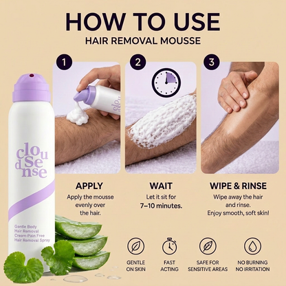 🔥 Pain-Free Smooth Hair Removal Mousse for Sensitive Skin