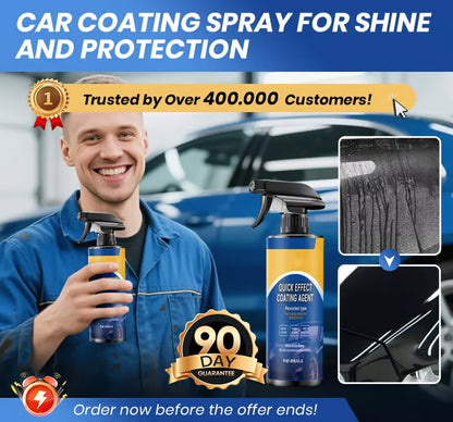 Summer Sale Ends Tonight Make Your Car Look Freshly Detailed — Without Expensive Waxing-Car Coating Spray – 7-in-1 Ceramic Shield | UV Protection & Hydrophobic Layer | 90-Day Money-Back Guarantee