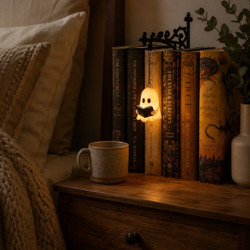 Cozy Ghost Bedside Setup