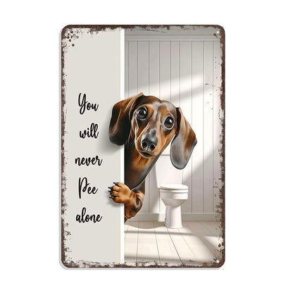 🐾💕 Vintage Cat Bathroom Sign - "Welcome to the Bathroom"