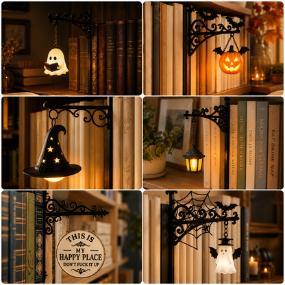 🔥 NEW FOR HALLOWEEN 2026 | 👻 Bookshelf Lantern Light – Cozy Halloween Décor for Book Lovers