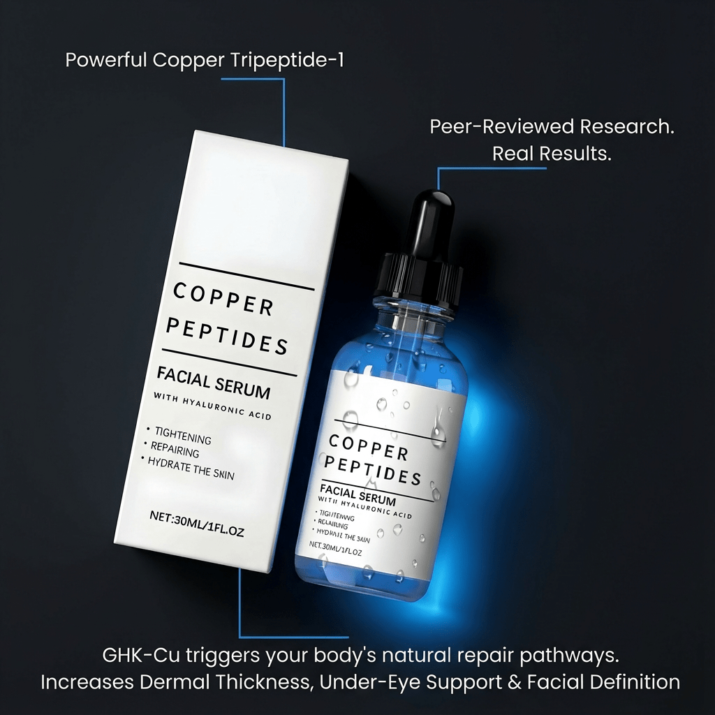 GHK-Cu and Hyaluronic Acid Anti-Aging Facial Serum
