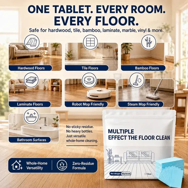 🔥Multi-Surface Floor Cleaning Tablets – Concentrated Cleaner for Hardwood, Tile, Laminate & More