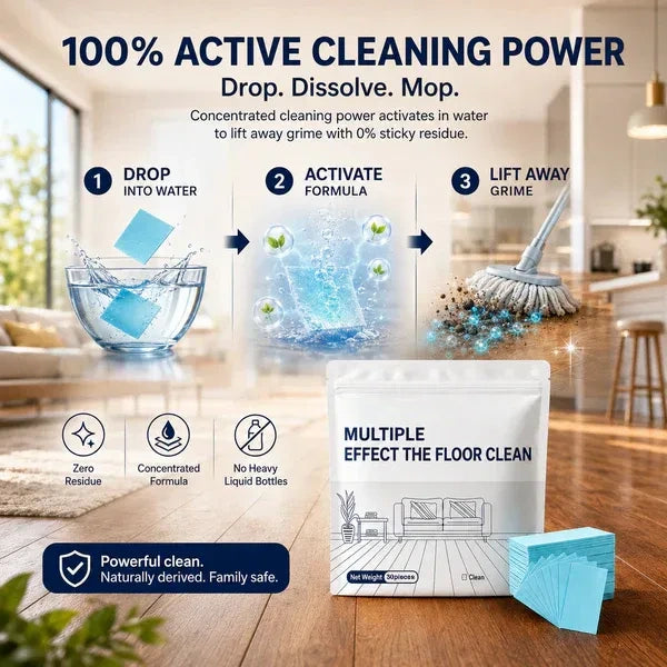 🔥Multi-Surface Floor Cleaning Tablets – Concentrated Cleaner for Hardwood, Tile, Laminate & More